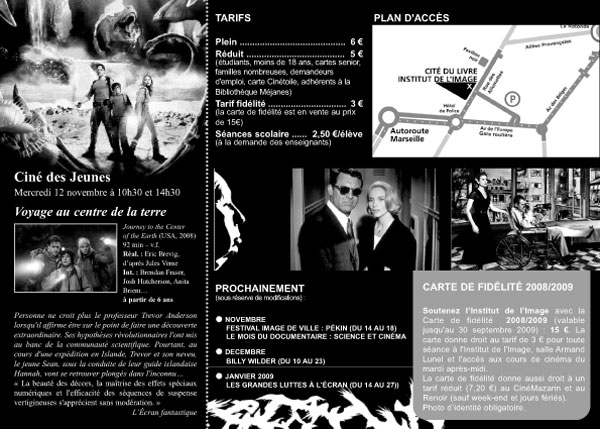 Institut de l’image : <br>Programme mensuel