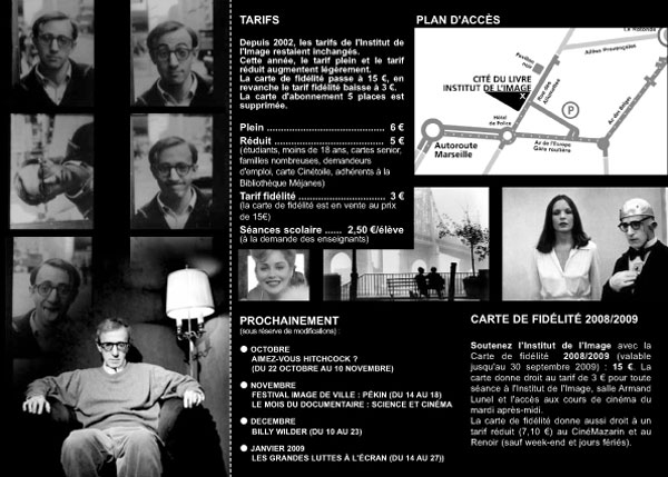 Institut de l’image : <br>Programme mensuel