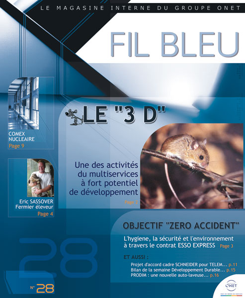 Groupe ONET : <br>Mensuel « Fil Bleu »