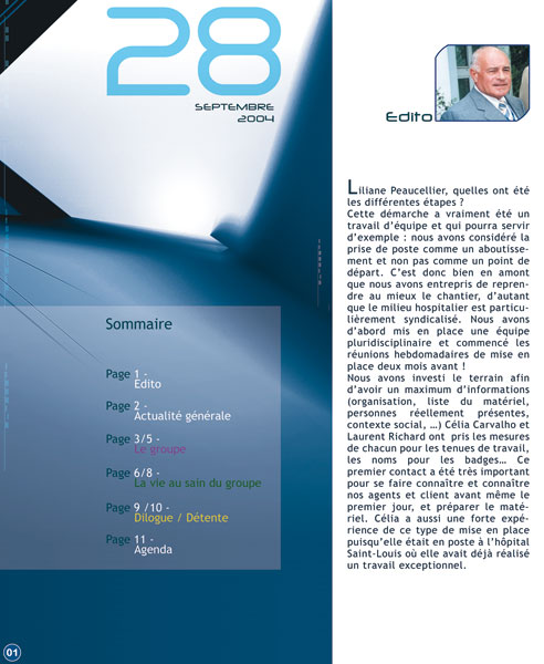 Groupe ONET : <br>Mensuel « Fil Bleu »