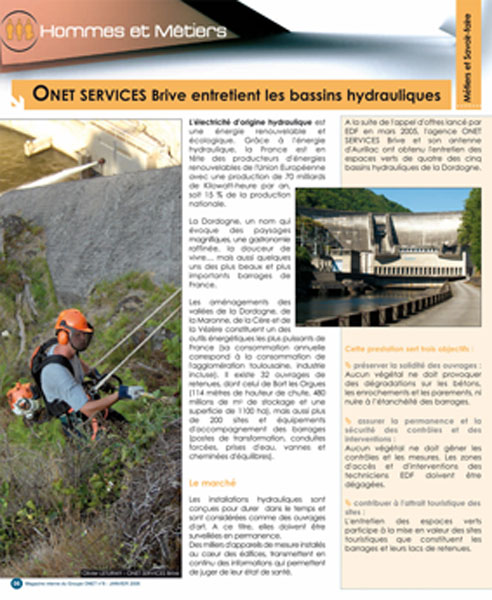 Groupe ONET : <br>Mensuel « Fil Bleu »
